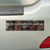 Leren de Rocks God meer dan jij? Bumpersticker (Op auto)