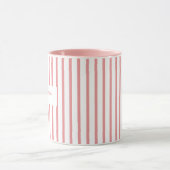Leren Docent Monogram met Roze Streep Mok (Midden)