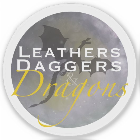 Leren Dolken en Draken Vierde Vleugel Sticker (Voorkant)
