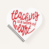 Leren, een hart-werk notitieboek (Voorkant)