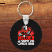 Leren een ingenieur met algemeen verstand sleutelhanger (Voorkant)