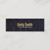 Leren faux (krokodil) mini visitekaartje (Voorkant)