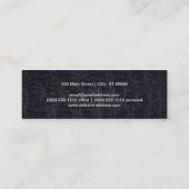 Leren faux (krokodil) mini visitekaartje (Achterkant)