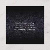 Leren faux (krokodil) vierkante visitekaartje (Achterkant)