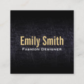 Leren faux (krokodil) vierkante visitekaartje (Voorkant)