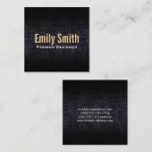 Leren faux (krokodil) vierkante visitekaartje (Voorkant / Achterkant)