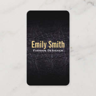 Leren faux (krokodil) visitekaartje