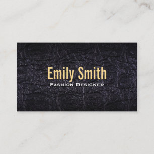 Leren faux (krokodil) visitekaartje