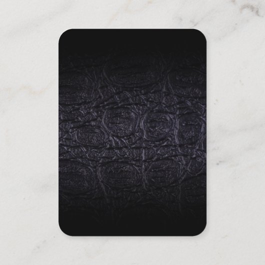 Leren faux (krokodil) visitekaartje (Achterkant)