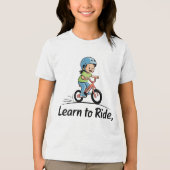 Leren fietsen Tri-Blend shirt (Voorkant)