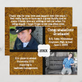 Leren Foto Afstudeer Uitnodiging Met Reliëf (Voorkant / Achterkant)