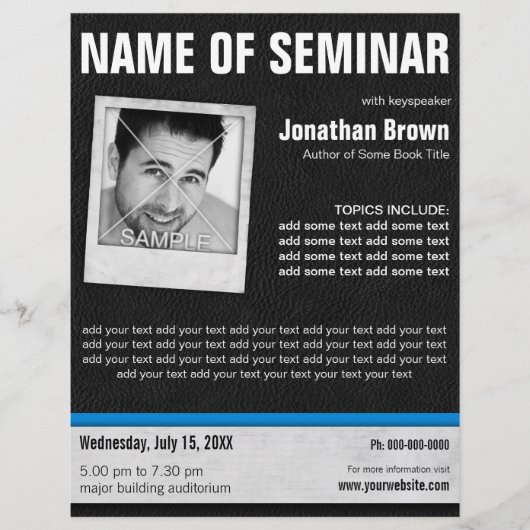 Leren fotoconferentie seminar flyers (Voorkant)