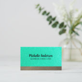 Leren Glitter Visitekaartje (Staand voorkant)