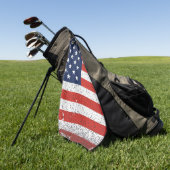 Leren Golfhandschoen met Vlag van  VS Golfhanddoek (Groen)