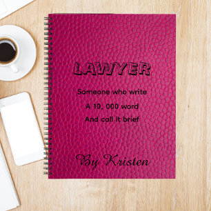 Leren grappig advocaat journaal gepersonaliseerd r notitieboek