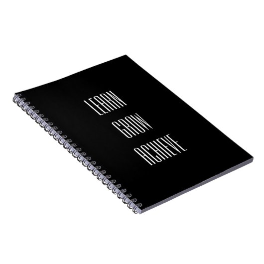 Leren, groeien, bereiken eenvoudig recept voor suc notitieboek (Rechterzijde)