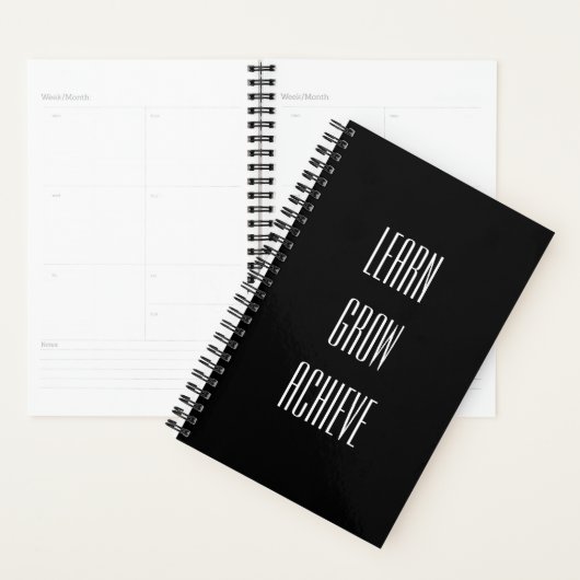 Leren, groeien, bereiken eenvoudig recept voor suc planner (Display)
