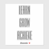 Leren, groeien, bereiken eenvoudig recept voor suc sticker (Vel)