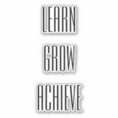 Leren, groeien, bereiken eenvoudig recept voor suc sticker (Voorkant)