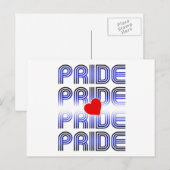 Leren Hart Retro Patroon Briefkaart (Voorkant / Achterkant)