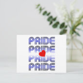 Leren Hart Retro Patroon Briefkaart (Staand voorkant)