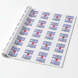 Leren Hart Retro Patroon Cadeaupapier