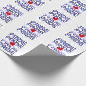 Leren Hart Retro Patroon Cadeaupapier (Hoek)