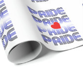 Leren Hart Retro Patroon Cadeaupapier (Rol Hoek)