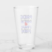 Leren Hart Retro Patroon Glas (Achterkant)