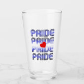 Leren Hart Retro Patroon Glas (Voorkant)