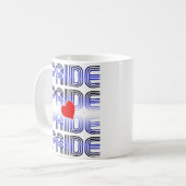 Leren Hart Retro Patroon Koffiemok (Voorkant links)