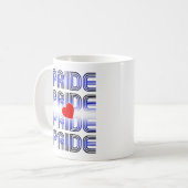 Leren Hart Retro Patroon Koffiemok (Voorkant links)