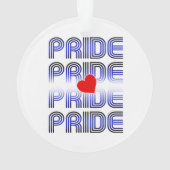 Leren Hart Retro Patroon Ornament (achterkant)