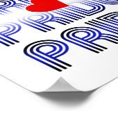 Leren Hart Retro Patroon Poster (Hoek)