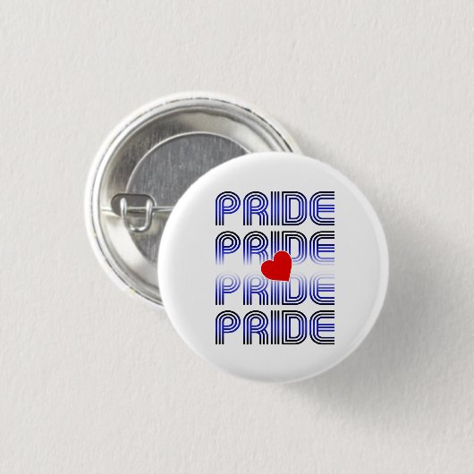 Leren Hart Retro Patroon Ronde Button 3,2 Cm (Voorkant /achterkant)