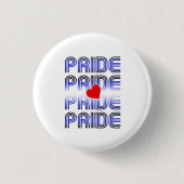 Leren Hart Retro Patroon Ronde Button 3,2 Cm (Voorkant)