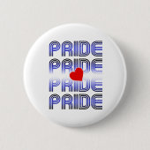 Leren Hart Retro Patroon Ronde Button 5,7 Cm (Voorkant)
