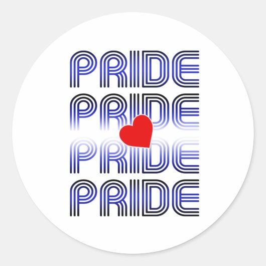 Leren Hart Retro Patroon Ronde Sticker (Voorkant)