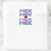 Leren Hart Retro Patroon Ronde Sticker (Tas)