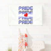Leren Hart Retro Patroon Spandoek (Insitu)
