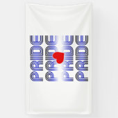 Leren Hart Retro Patroon Spandoek (Verticaal)