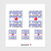Leren Hart Retro Patroon Sticker (Vel)