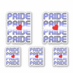Leren Hart Retro Patroon Sticker