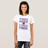 Leren Hart Retro Patroon T-shirt (Voorkant volledig)