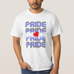 Leren Hart Retro Patroon T-shirt
