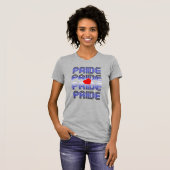 Leren Hart Retro Patroon T-shirt (Voorkant volledig)