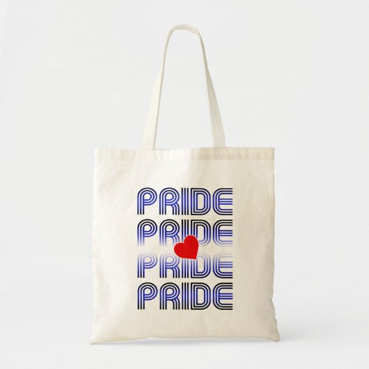 Leren Hart Retro Patroon Tote Bag (Voorkant)