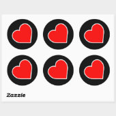 LEREN HART SYMBOOL 3D RONDE STICKER (Vel)