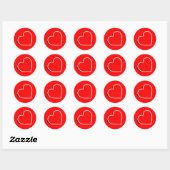 LEREN HART SYMBOOL 3D RONDE STICKER (Vel)
