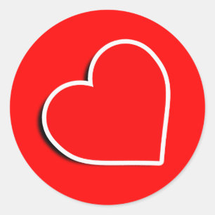 LEREN HART SYMBOOL 3D RONDE STICKER